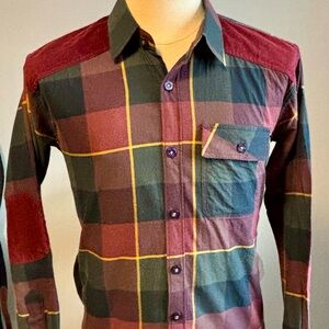 Ralph Lauren Double RL Burgundy and Green Plaid Shirt